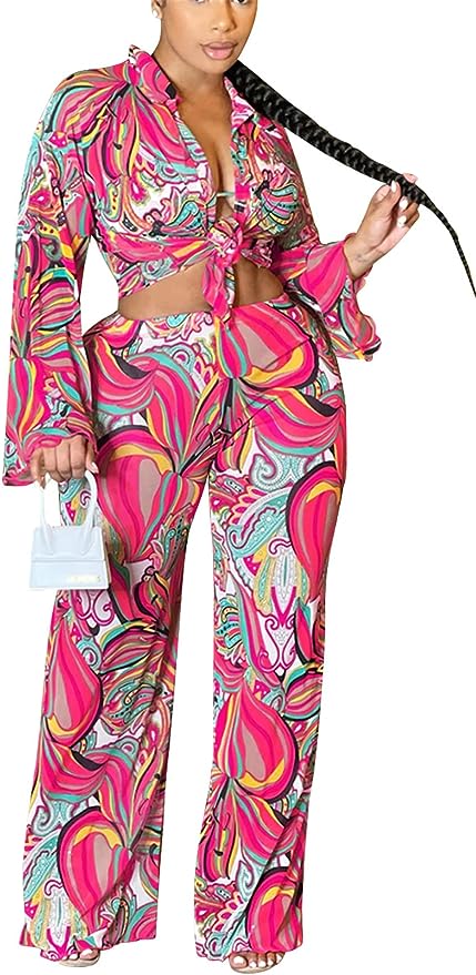 Sexy 3 Piece Print Set for Women