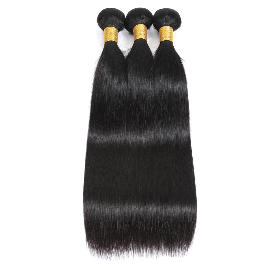 Bone Straight Virgin Human Hair Bundles – 3 Mixed Lengths