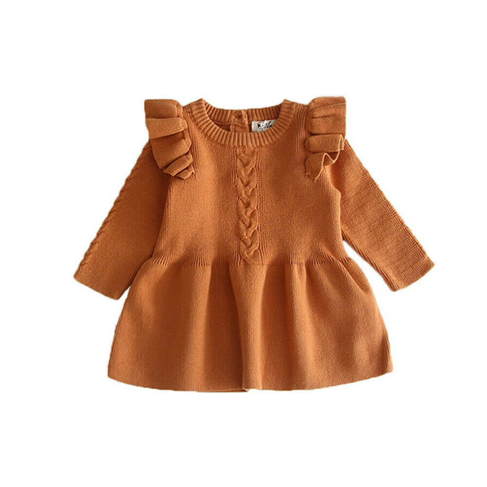 Long Sleeve Sweater Dress for Kids Toddler