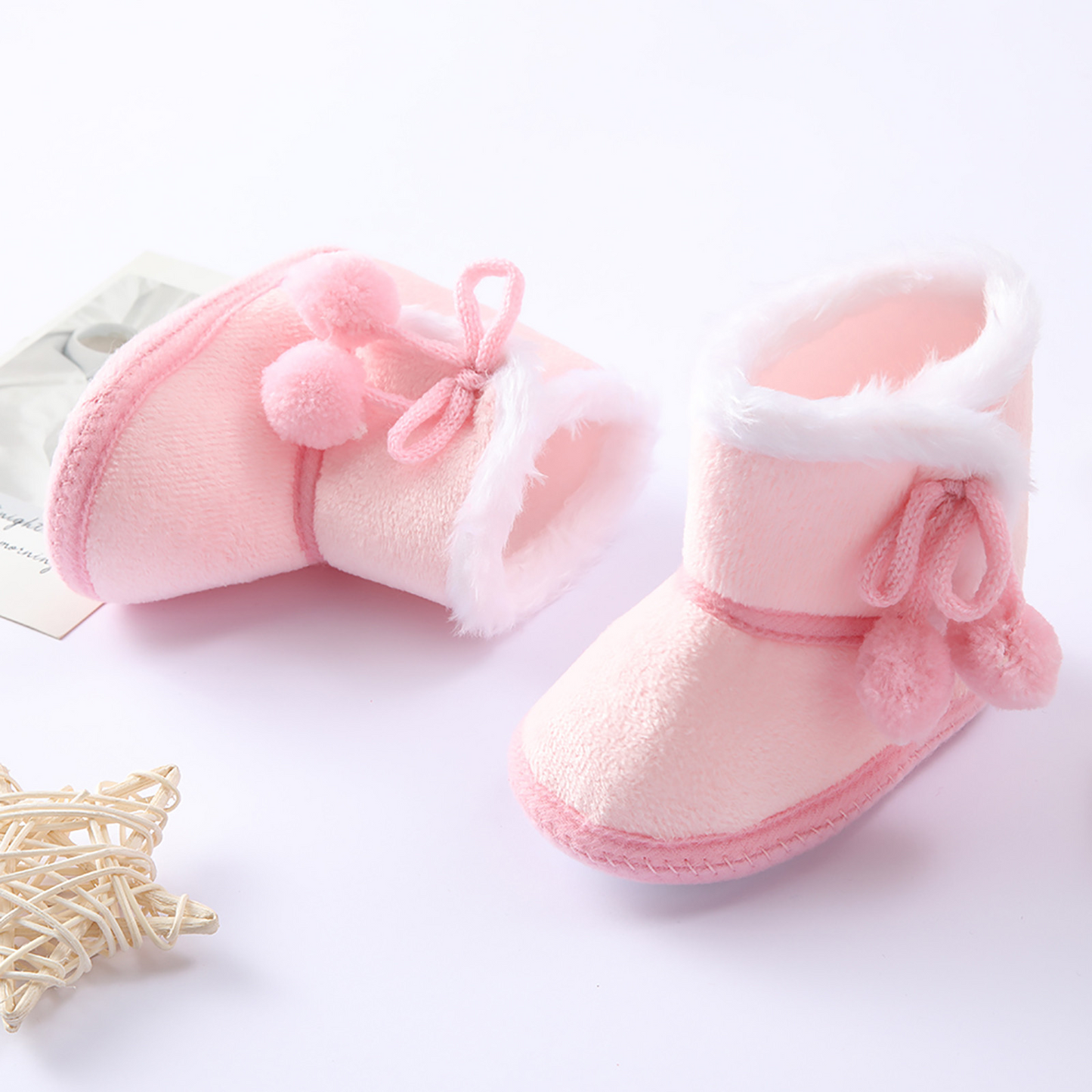 Warm Fur Fleece Snow Boots Baby Shoes