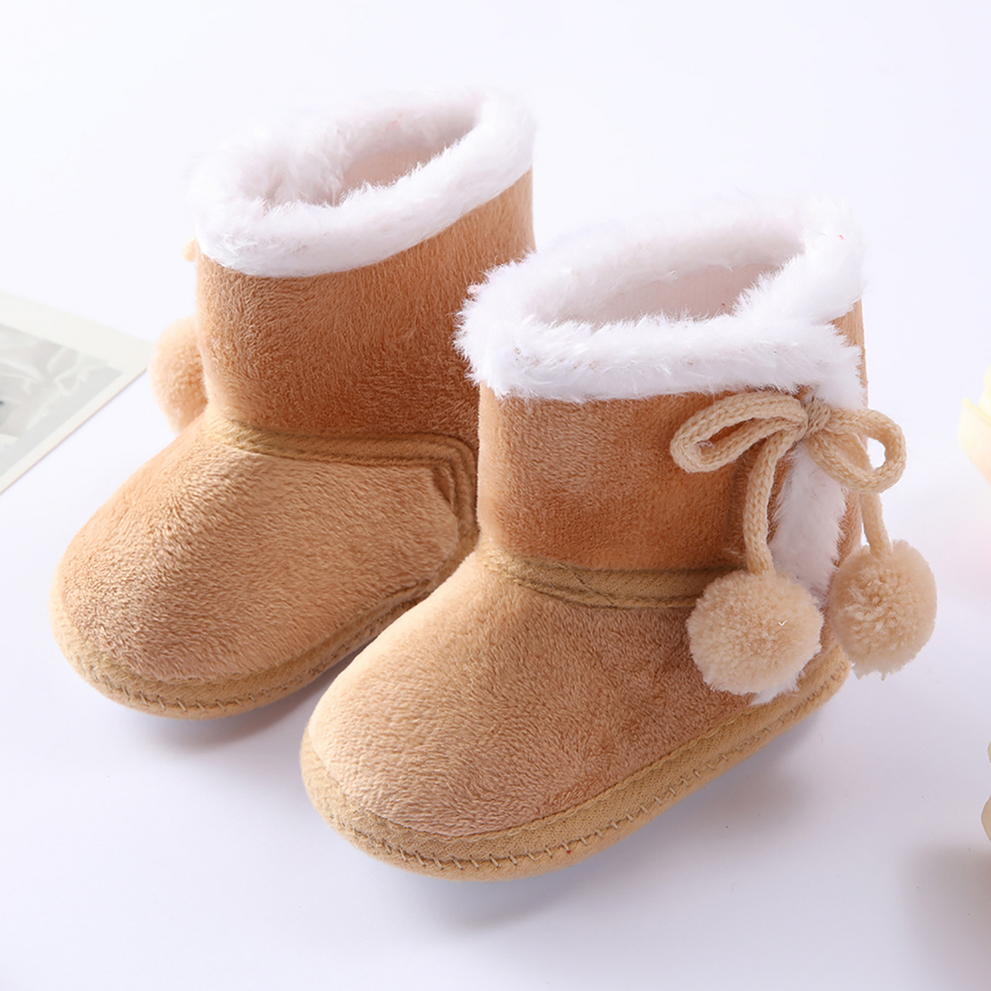 Warm Fur Fleece Snow Boots Baby Shoes