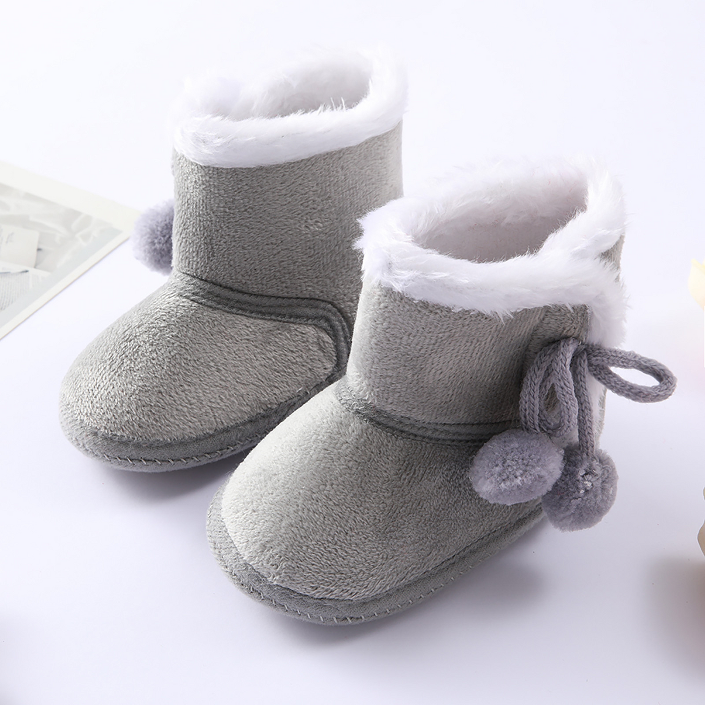 Warm Fur Fleece Snow Boots Baby Shoes