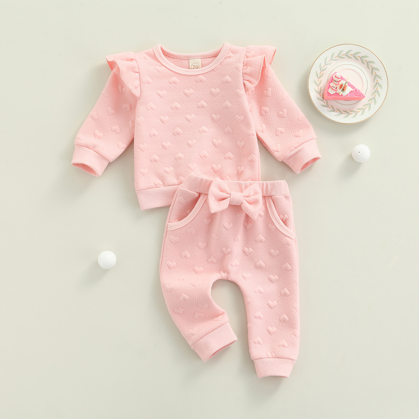 Baby Girl Heart Two Piece Set for Kids