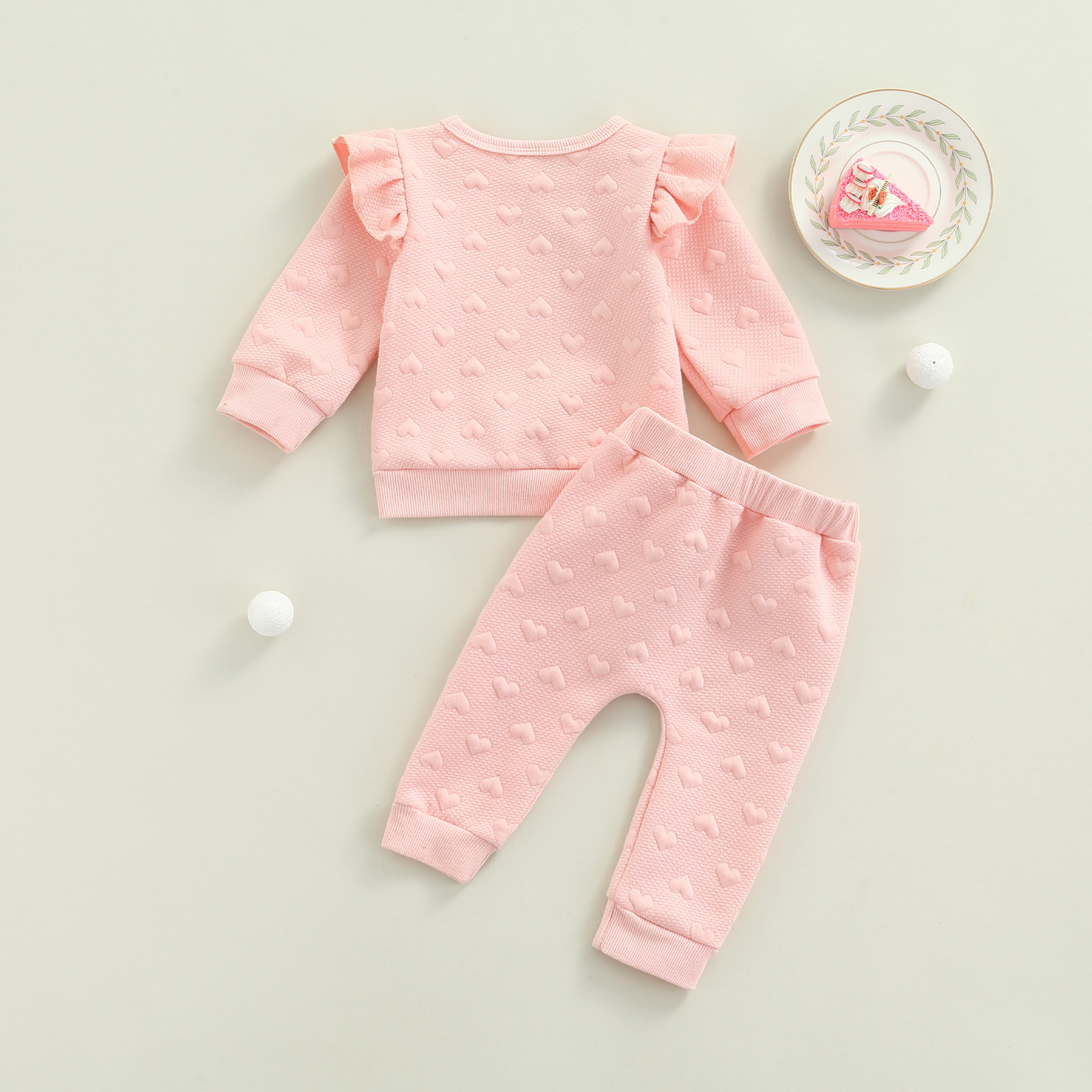 Baby Girl Heart Two Piece Set for Kids