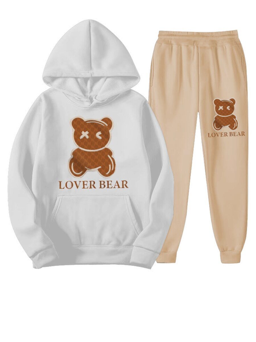 Bear Sporty Tracksuit Two Piece Set for Women