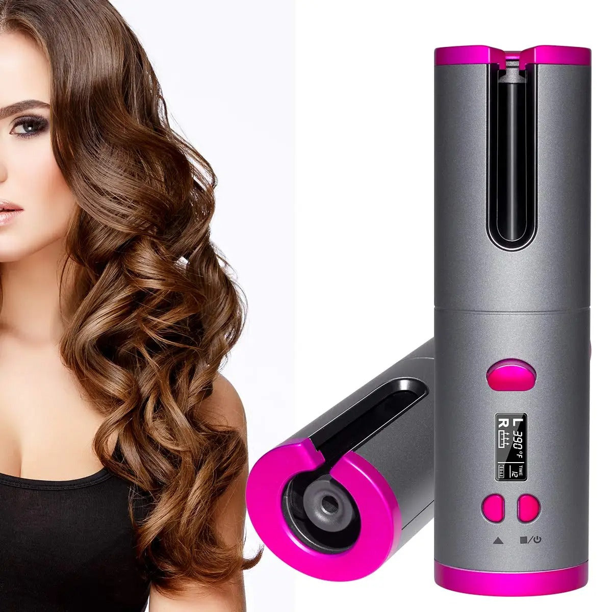 Cordless Automatic Hair Curler Rechargeable