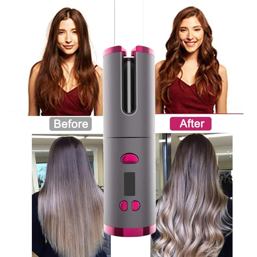 Cordless Automatic Hair Curler Rechargeable