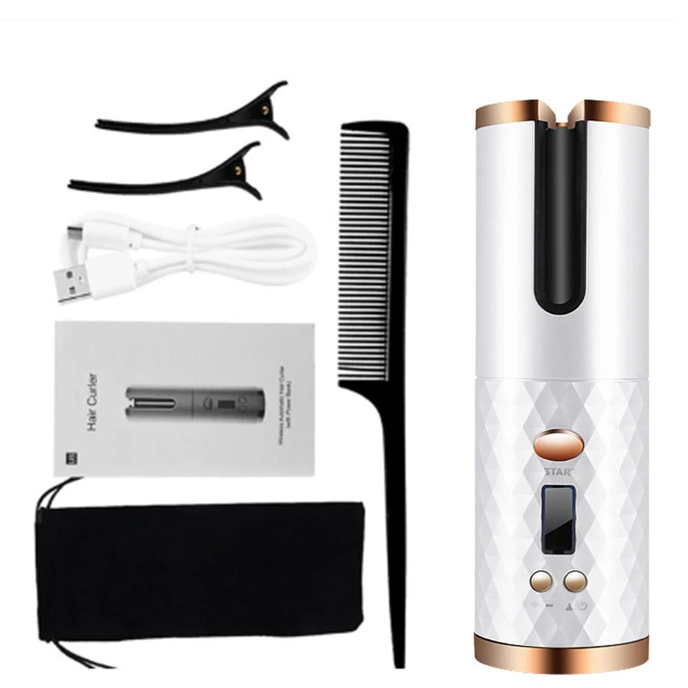 Cordless Automatic Hair Curler Rechargeable