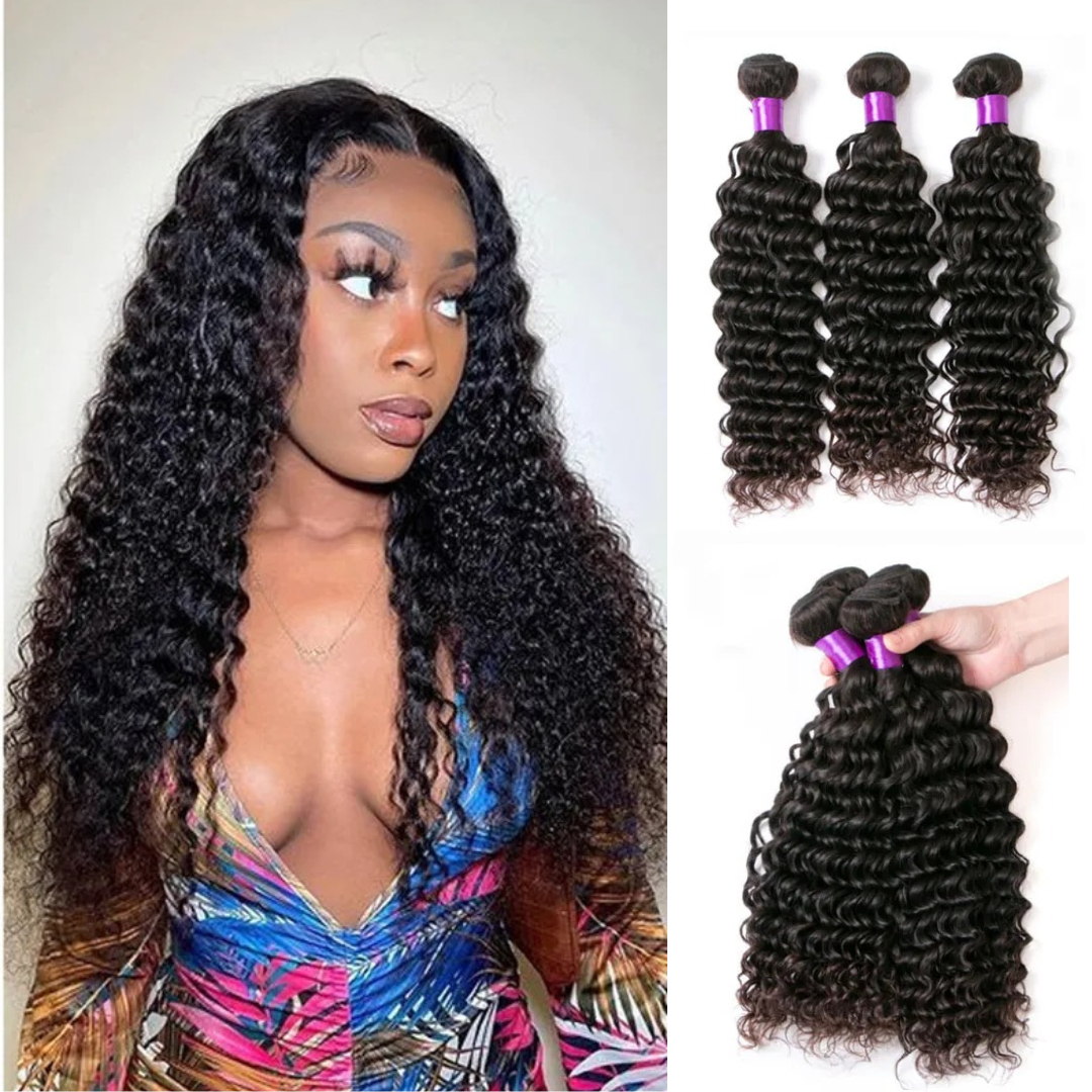 Deep Wave Human Hair - 3 Bundles