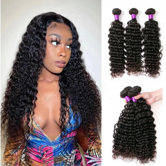 Deep Wave Human Hair - 3 Bundles