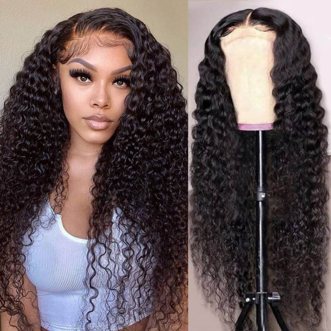 Deep Curly Wave 13×4 Lace Front Human Hair Wig