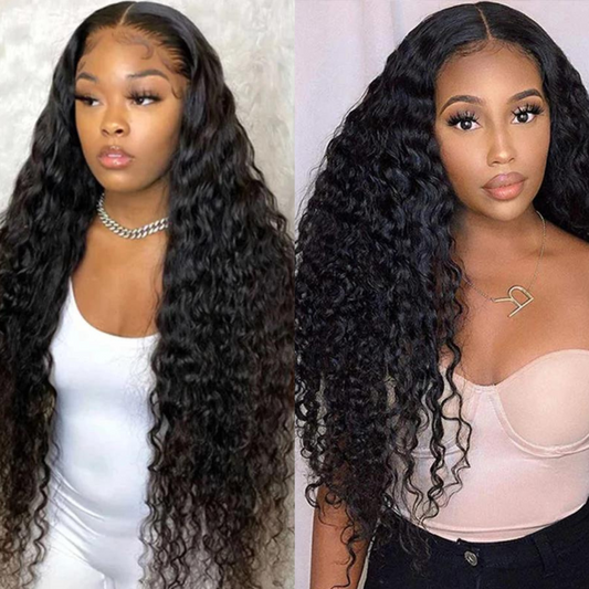 Deep Curly Wave 13×4 Lace Front Human Hair Wig