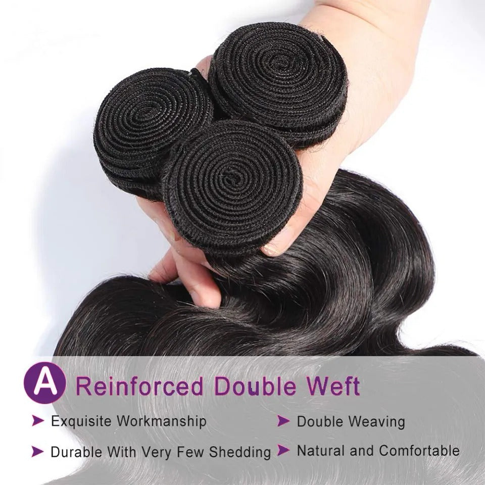 Body Wave Human Hair Bundles – 3 Mixed Lengths