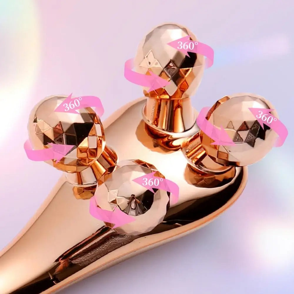 Face Massage 3D Roller Ball Metal Sculptor Beauty Tool for Face