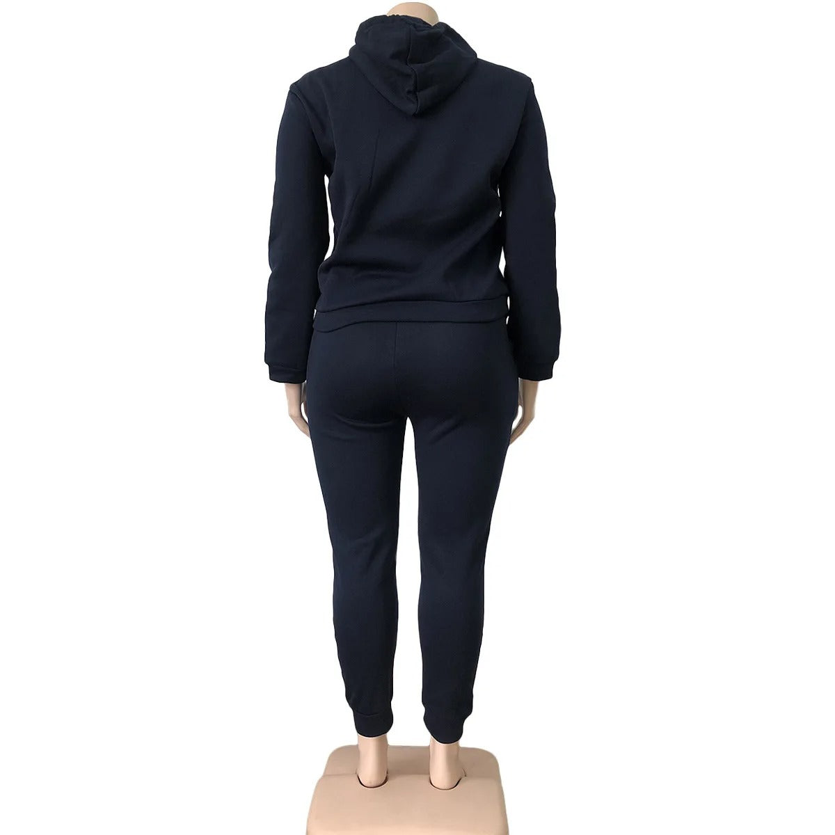 Plus Size Two Piece Pocket Hoodie & Tracksuit Womens