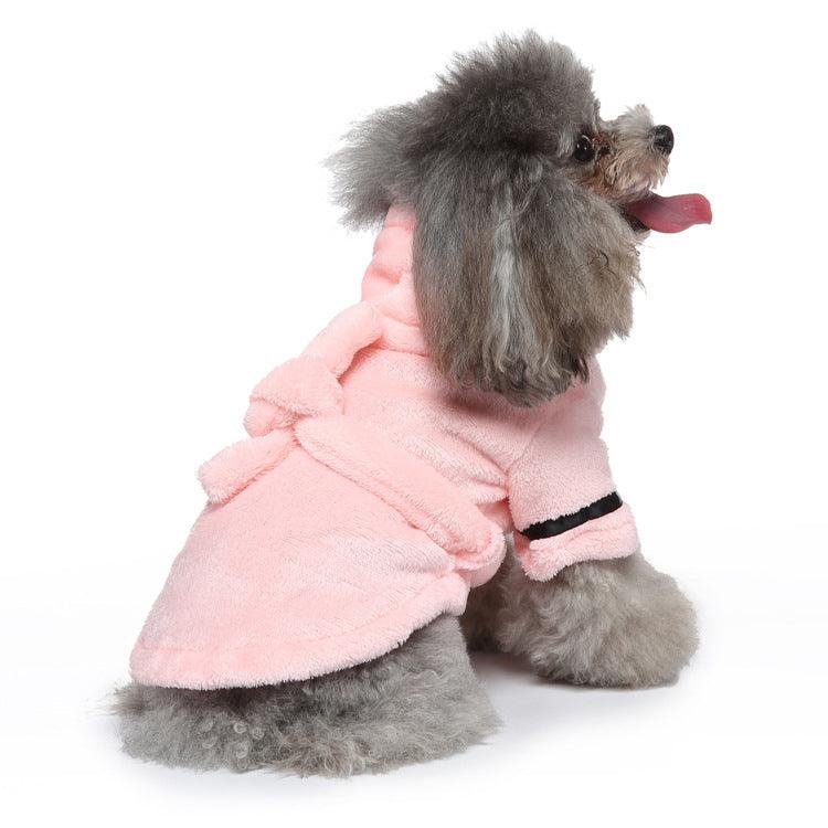 Dog Bathrobe Drying Towel Pets Clothing