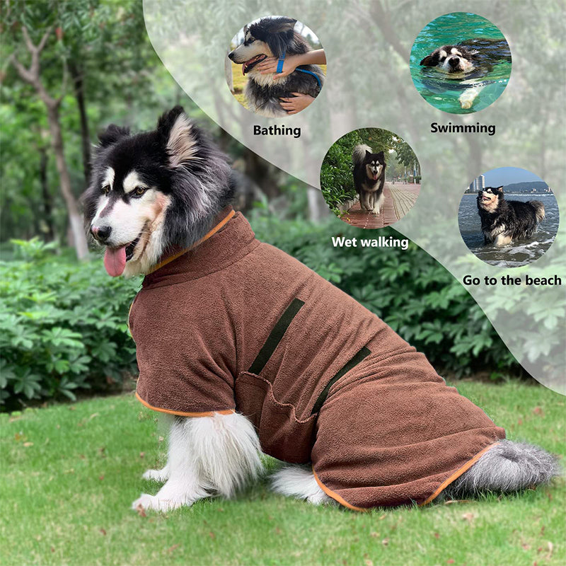 Luxe Dog Bathrobe Drying Towel Pets Clothing