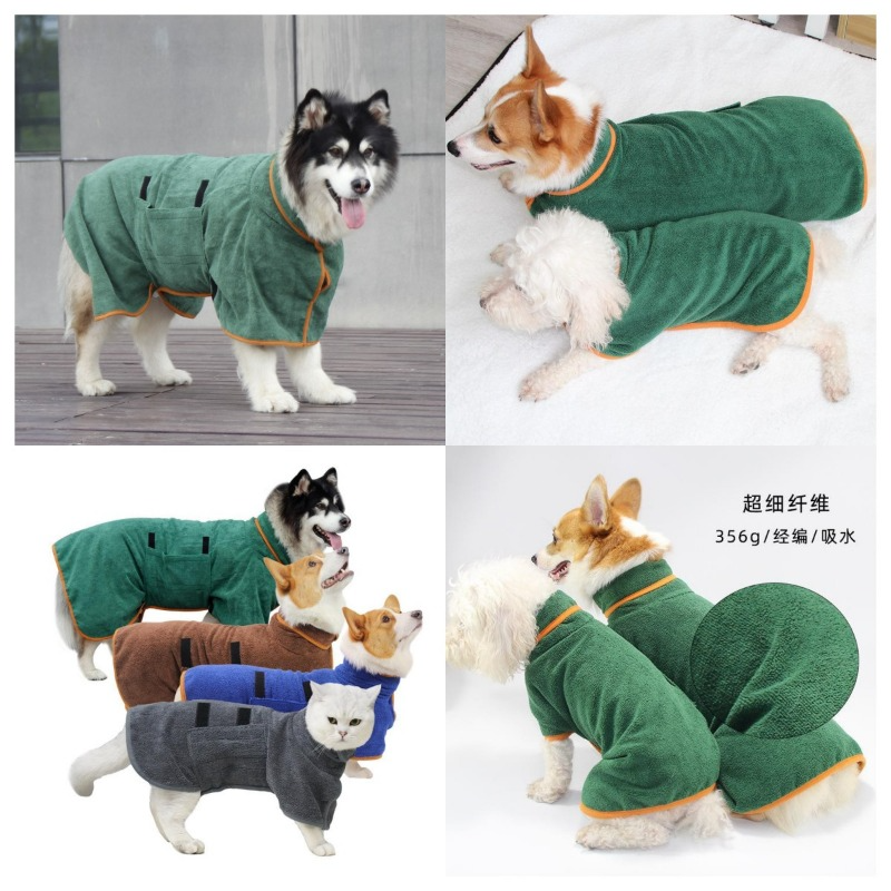 Luxe Dog Bathrobe Drying Towel Pets Clothing