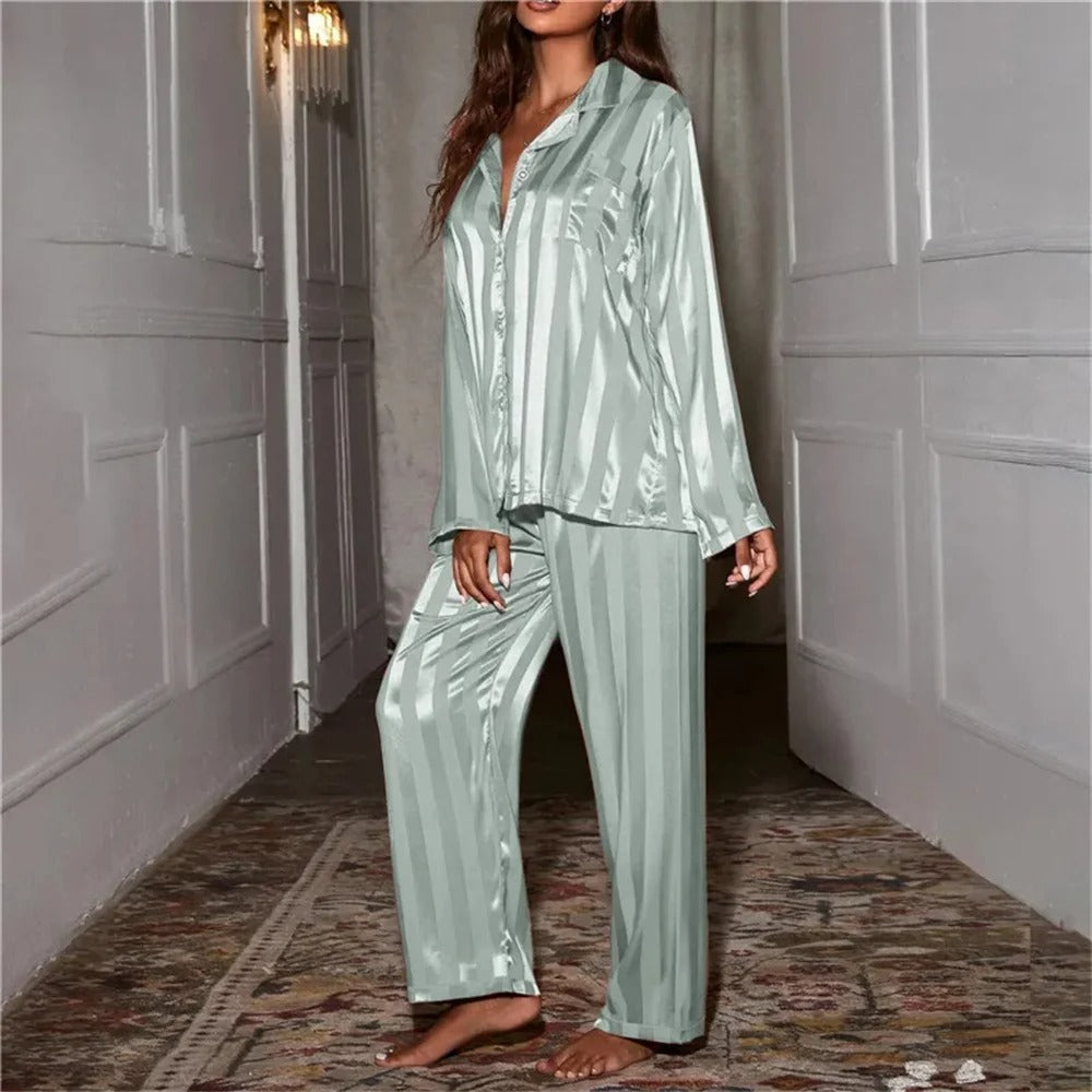 Silky Satin Pajama Set Sleepwear for Women