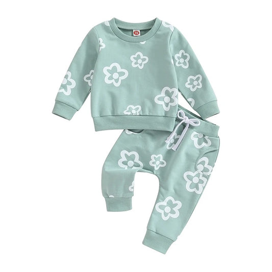 Floral Two Piece Set for Boys Girls