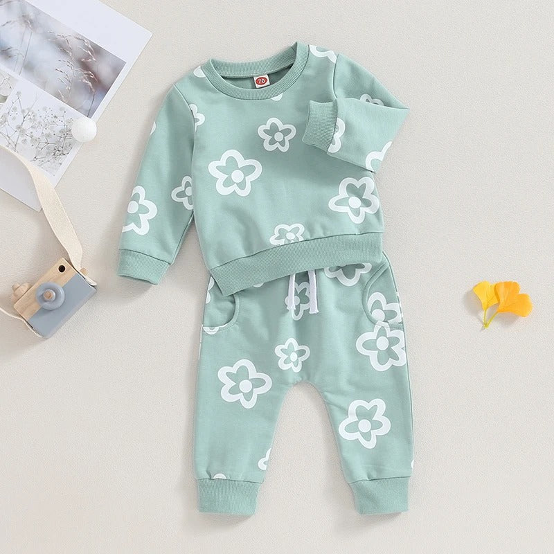 Floral Two Piece Set for Boys Girls