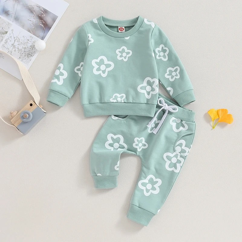 Floral Two Piece Set for Boys Girls