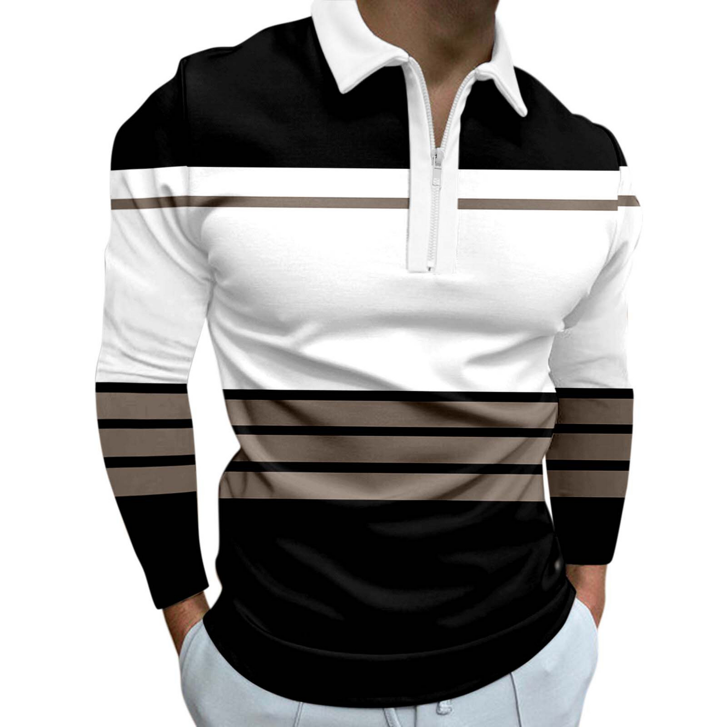 Long Sleeve Contrast Shirt for Men