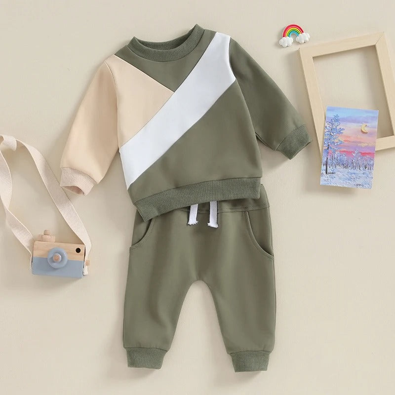 Contrast Two Piece Kids Set for Boys