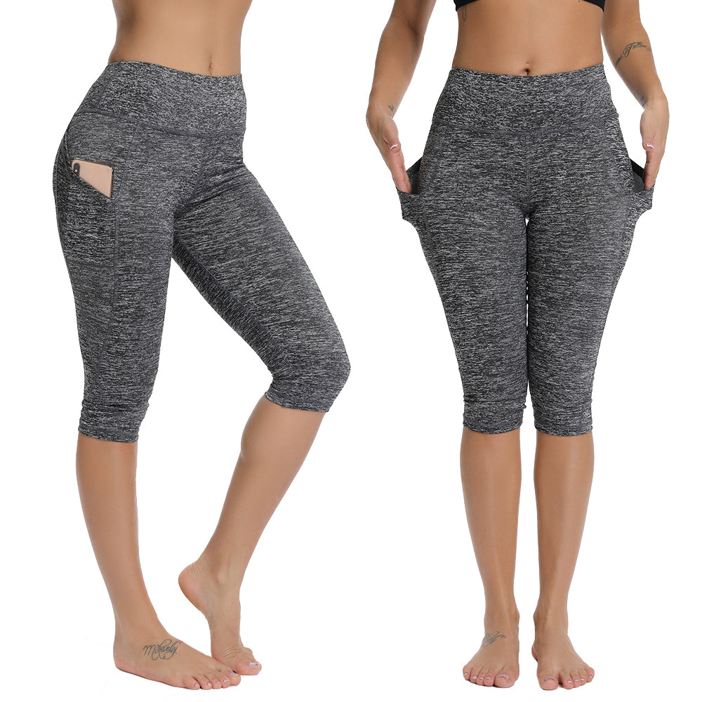 Capri 3/4 Knee Length Fitness Leggings for Women