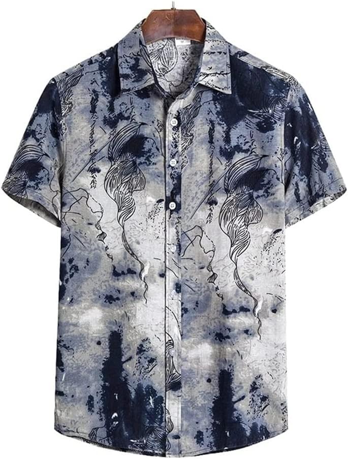 Tie Dye Print Fashion Shirt for Men